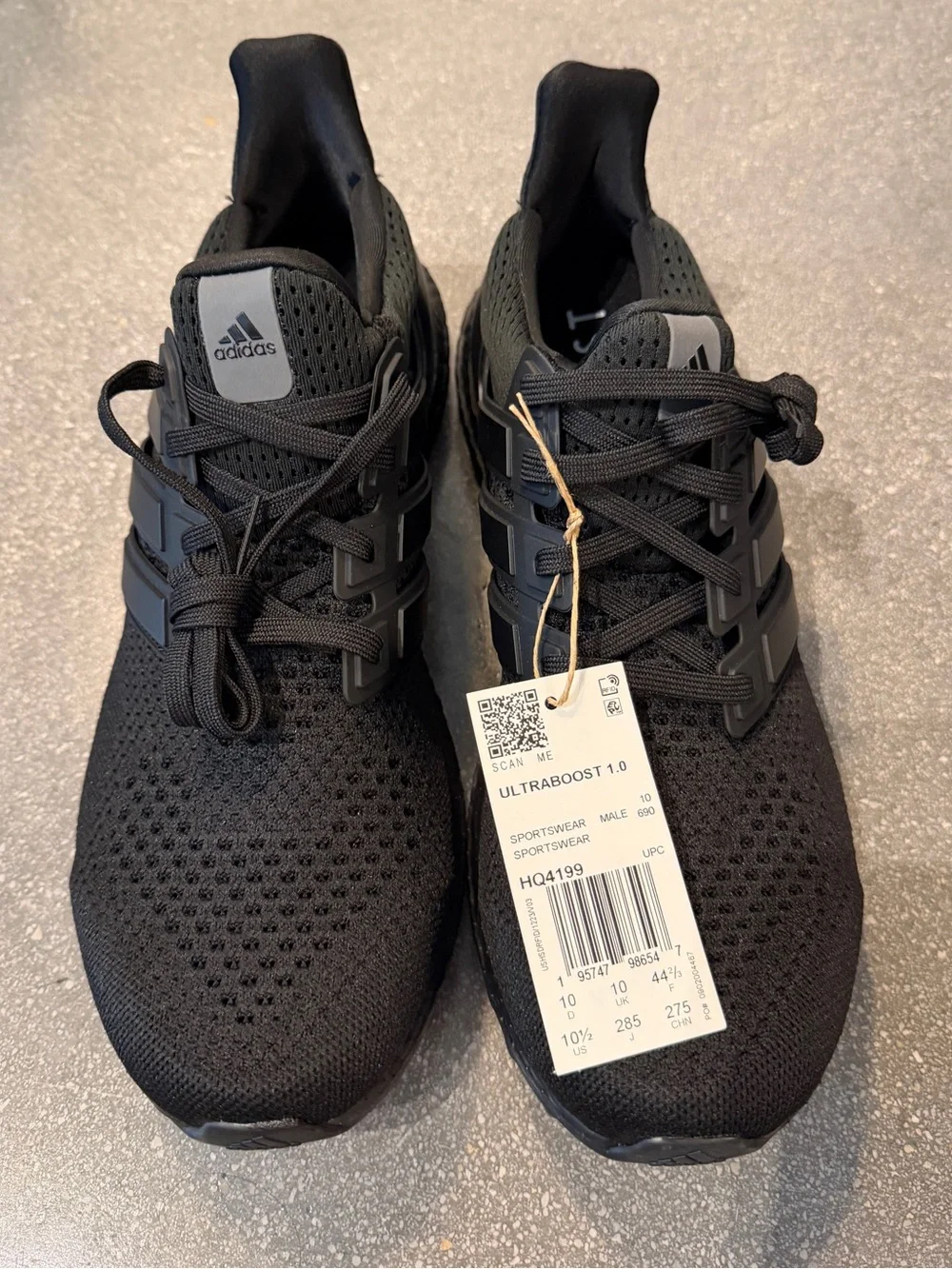Adidas UltraBoost 1.0 DNA Triple Black Shoes - HQ4199 - Men’s US Size 10.5 - NEW